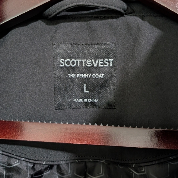 SCOTTeVEST The Penny Coat Black Travel Jacket Women’s Large - Picture 6 of 8